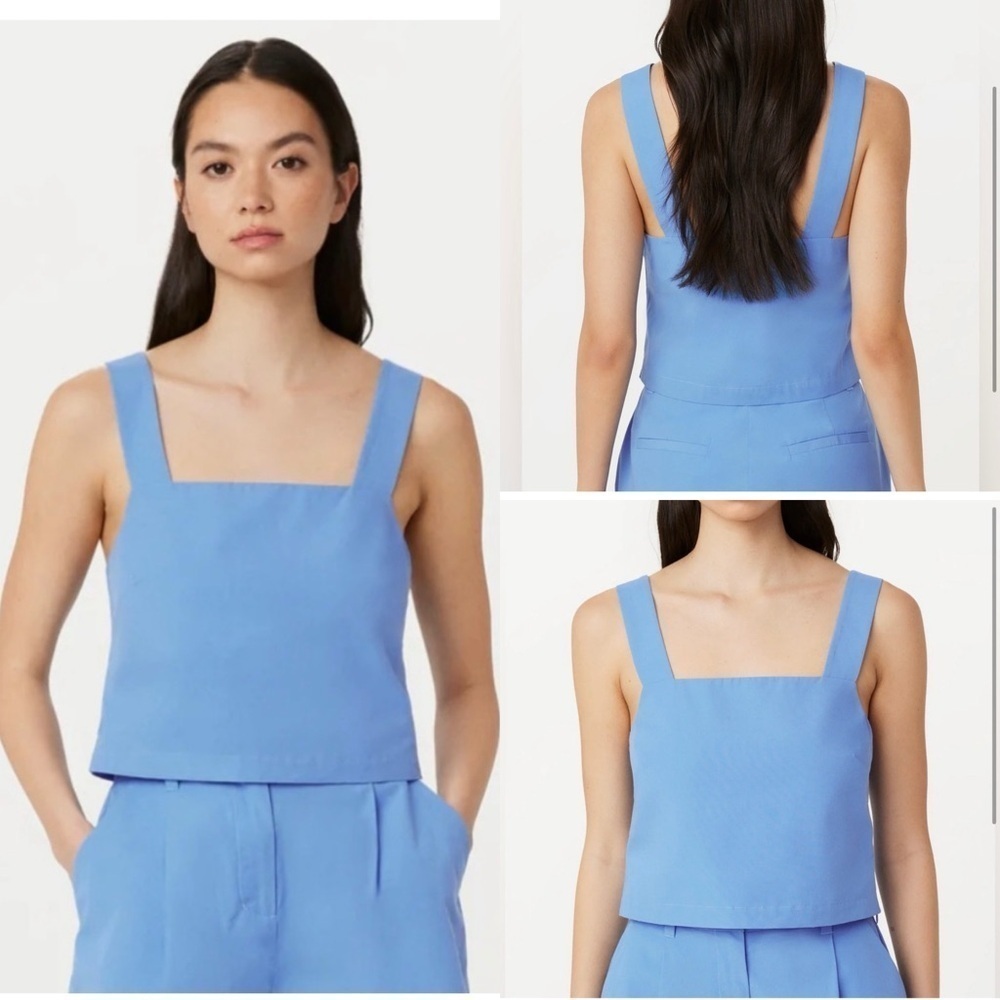 BNWT Frank and Oak Women’s blue the poplin shell Top size S